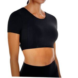 Open Back Workout Yoga Mild Support with Bra Crop Top Size: Large